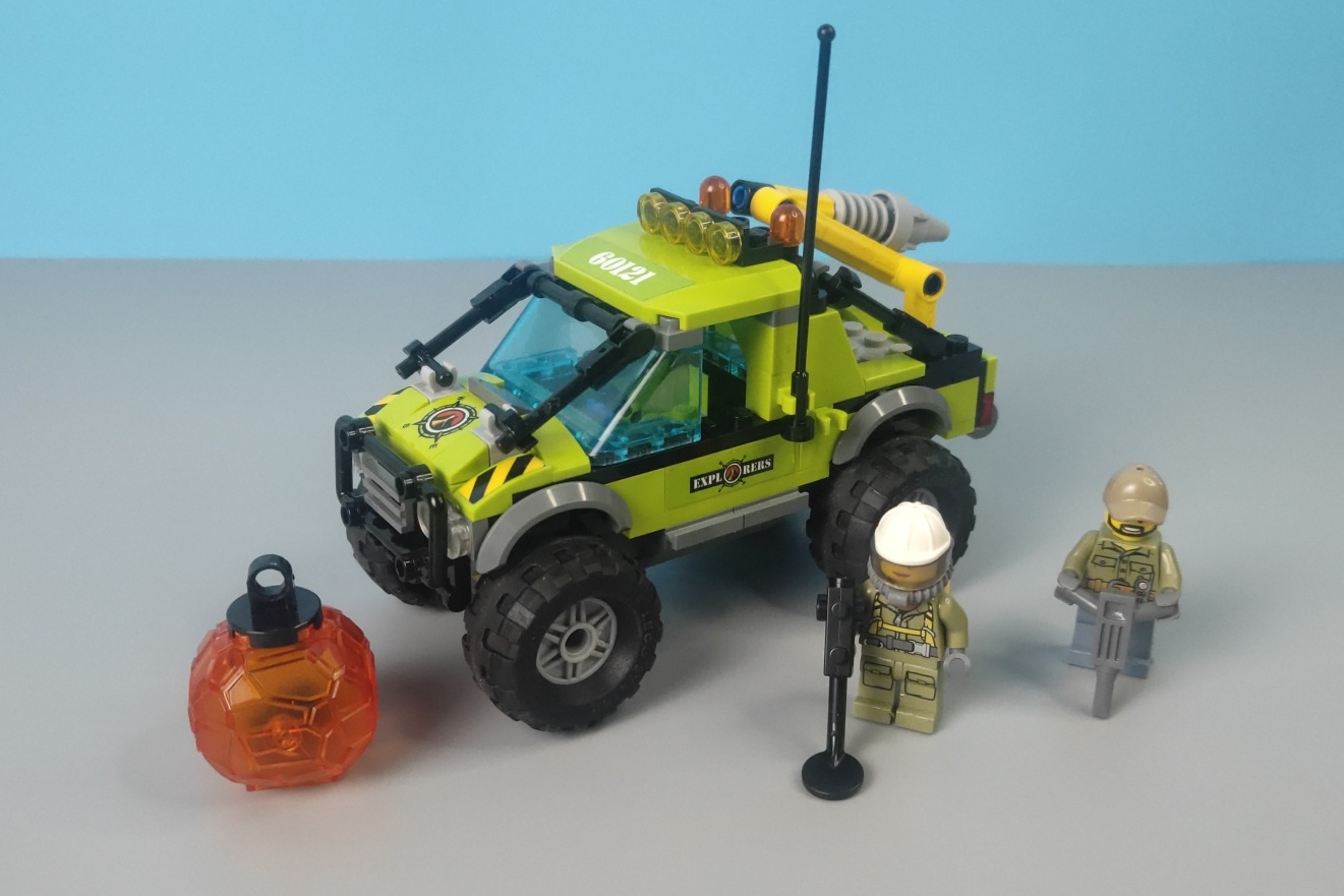 评测乐高积木玩具火山探险车