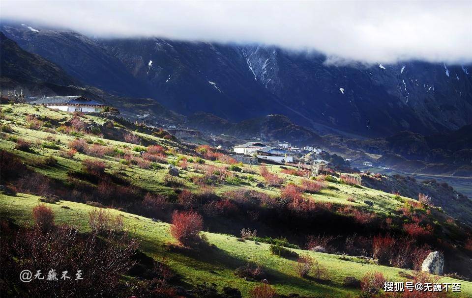 藏东秘境,冰川桃源,来古村风光_雪山