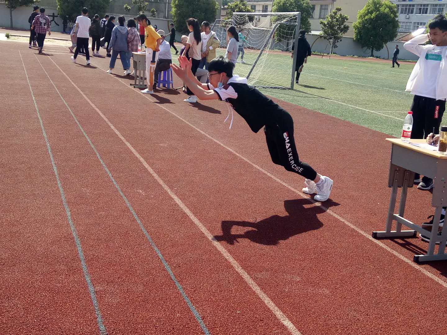 氾水初中吹响备战体育中考集结号