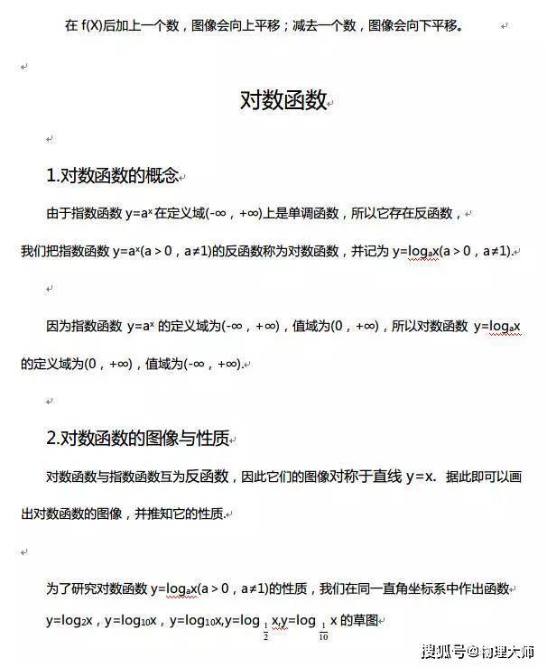 【微信】很全面，学生速存！高中数学：三年函数知识点一篇汇总