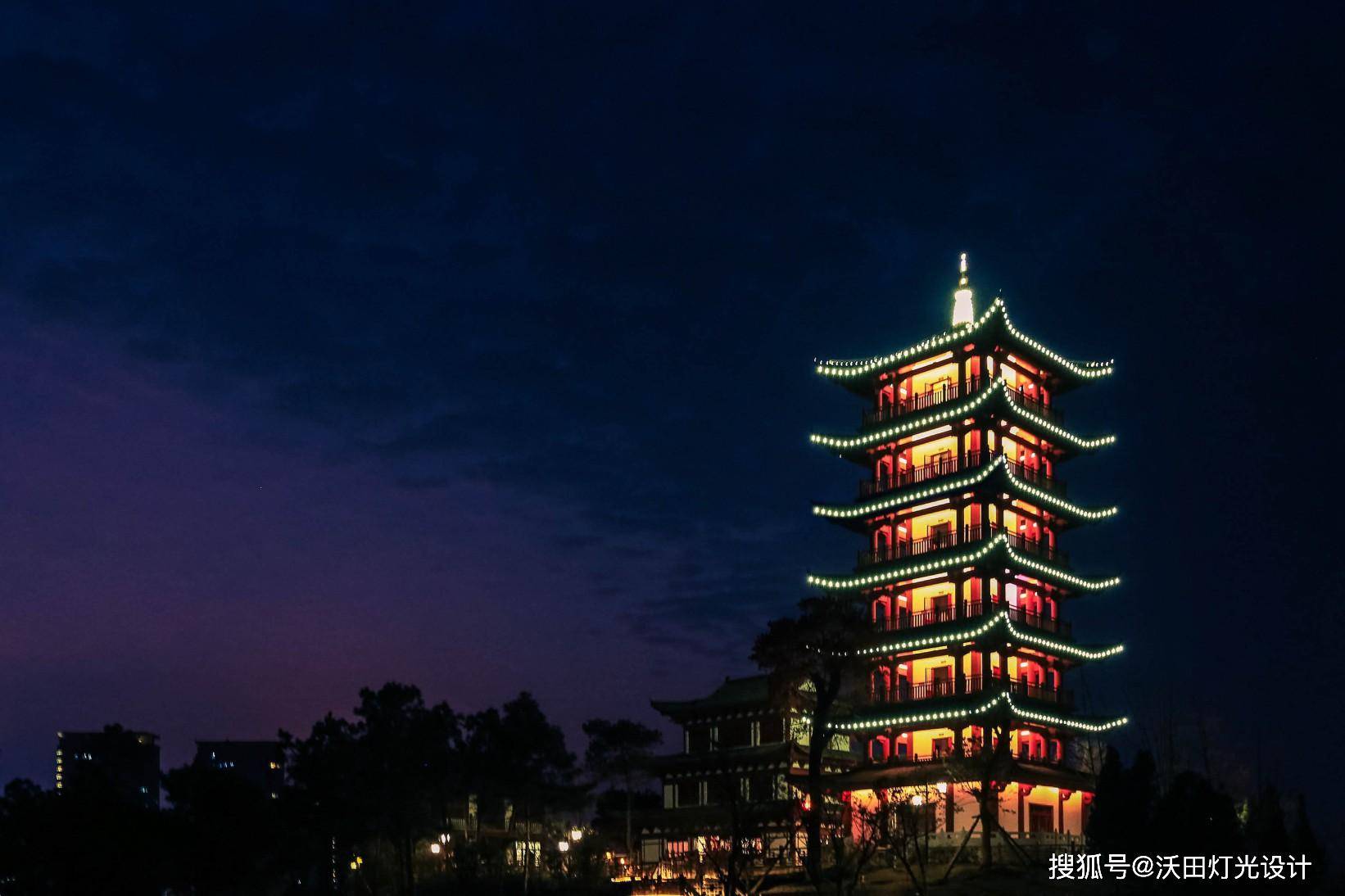 永州白石山公园夜景灯光照明赏析