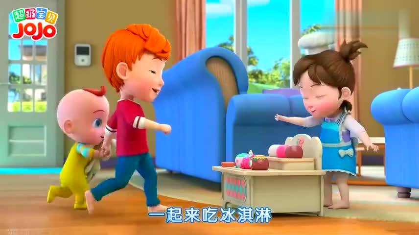 超级宝贝姐姐手真巧,还会制作冰淇淋,弟弟们大饱口福