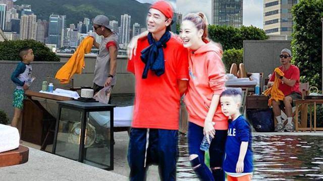 原创Jasper当哥后情绪低落,陈小春抽空陪儿子游泳递毛巾，父子情不变