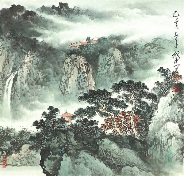 一览众山小——成忠臣人物,山水,花鸟画作品欣赏(50幅