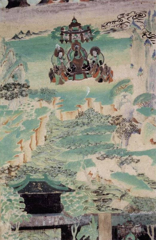 莫高窟172窟:看了太多佛教故事,今天领略一番盛唐青绿山水画!