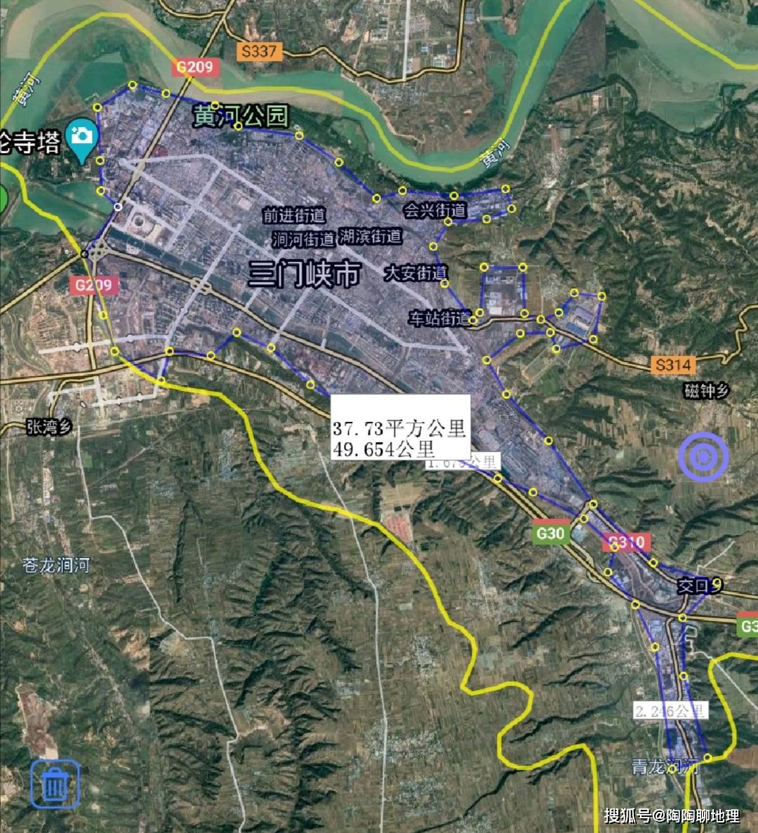 三门峡市建成区排名,湖滨区最大,卢氏县最小,来了解一