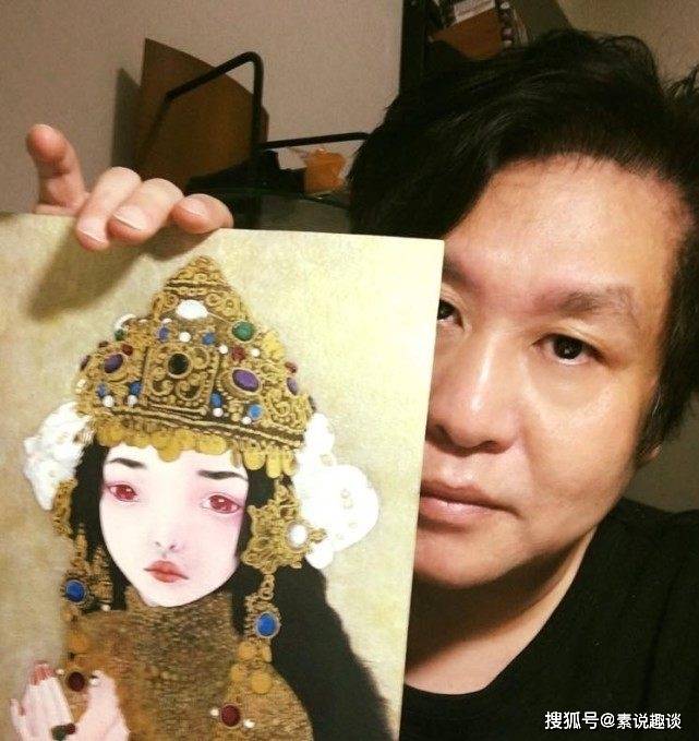 原创郑智化绘画作品很前卫,不输国际大师曾梵志,有艺术和魅力性