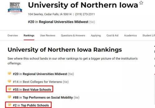 真实的美国北爱荷华大学MBA_目标_准则_排名