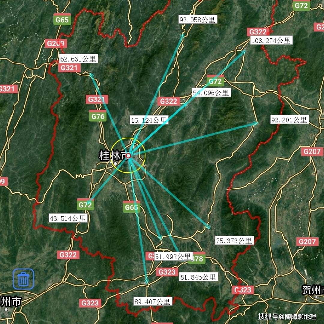 全州县至市区直线距离108公里左右 灌阳县至市区直线距离92公里左右