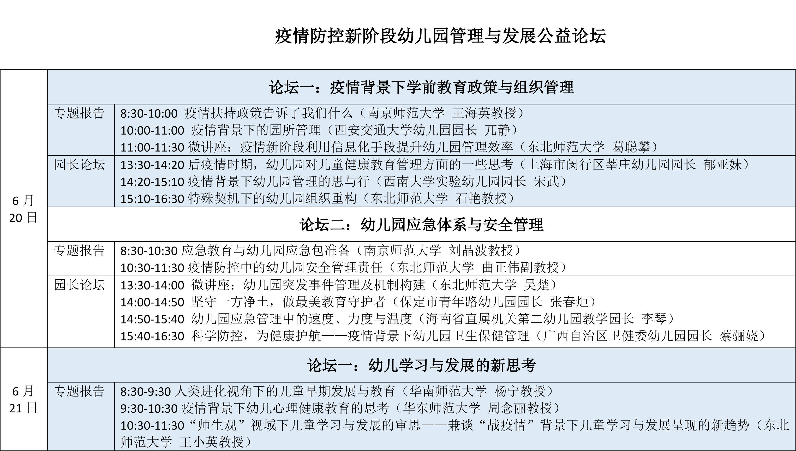 疫情防控新阶段幼儿园管理与发展公益论坛直播预告