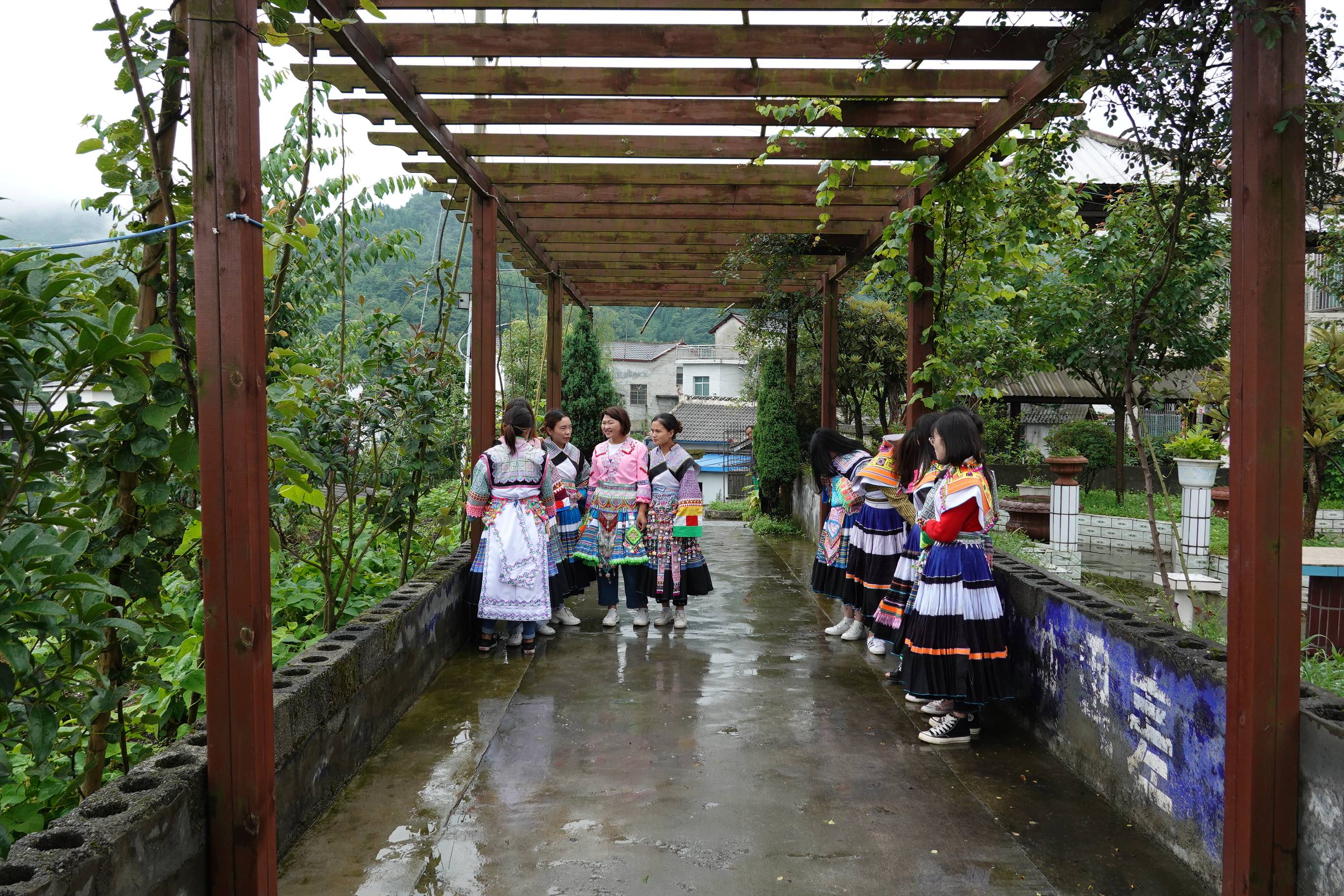 原创实拍贵州山村里的“桃源”生活，庭院美丽如花园，人均收入超万元