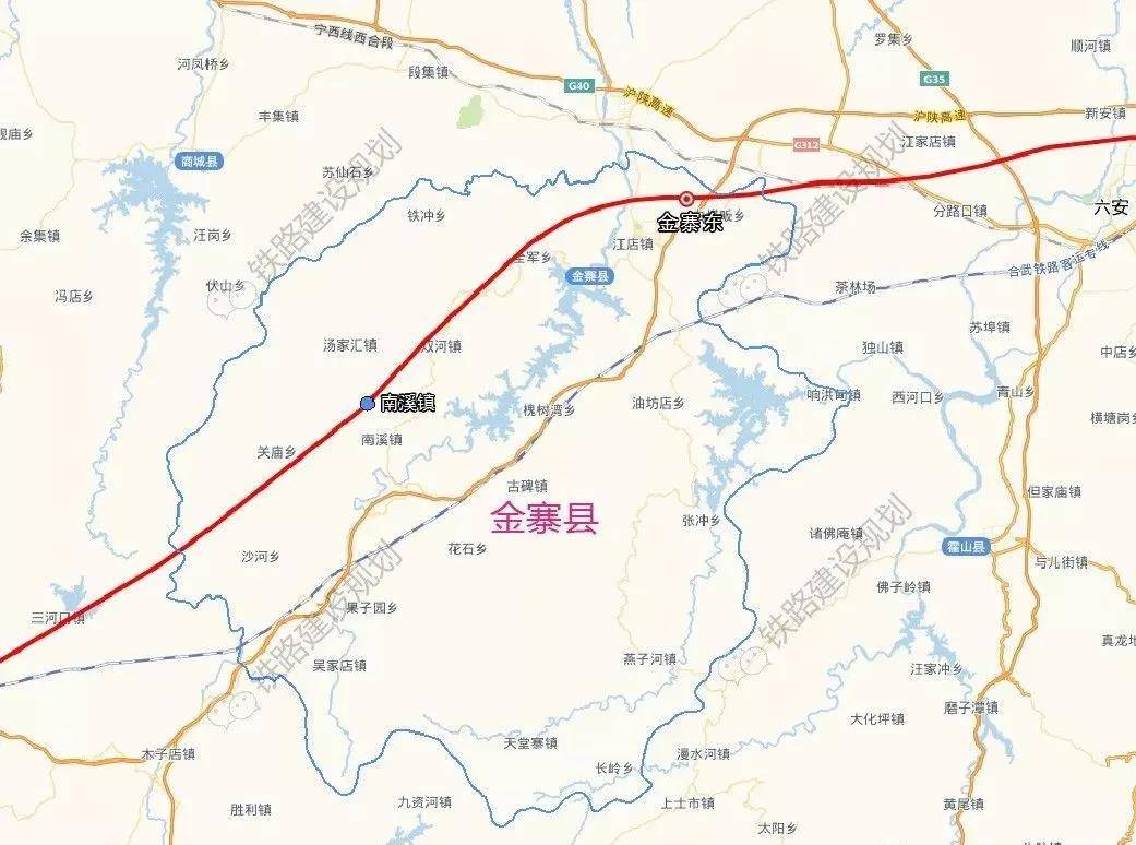 1 合武高铁金寨县路线走向 2 金寨东站规划曝光 在现代产业园东部仙花