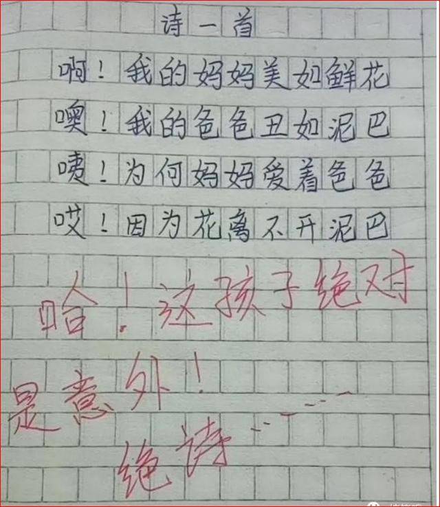 「轻松一刻」发几则网络热传的爆笑小学生作文