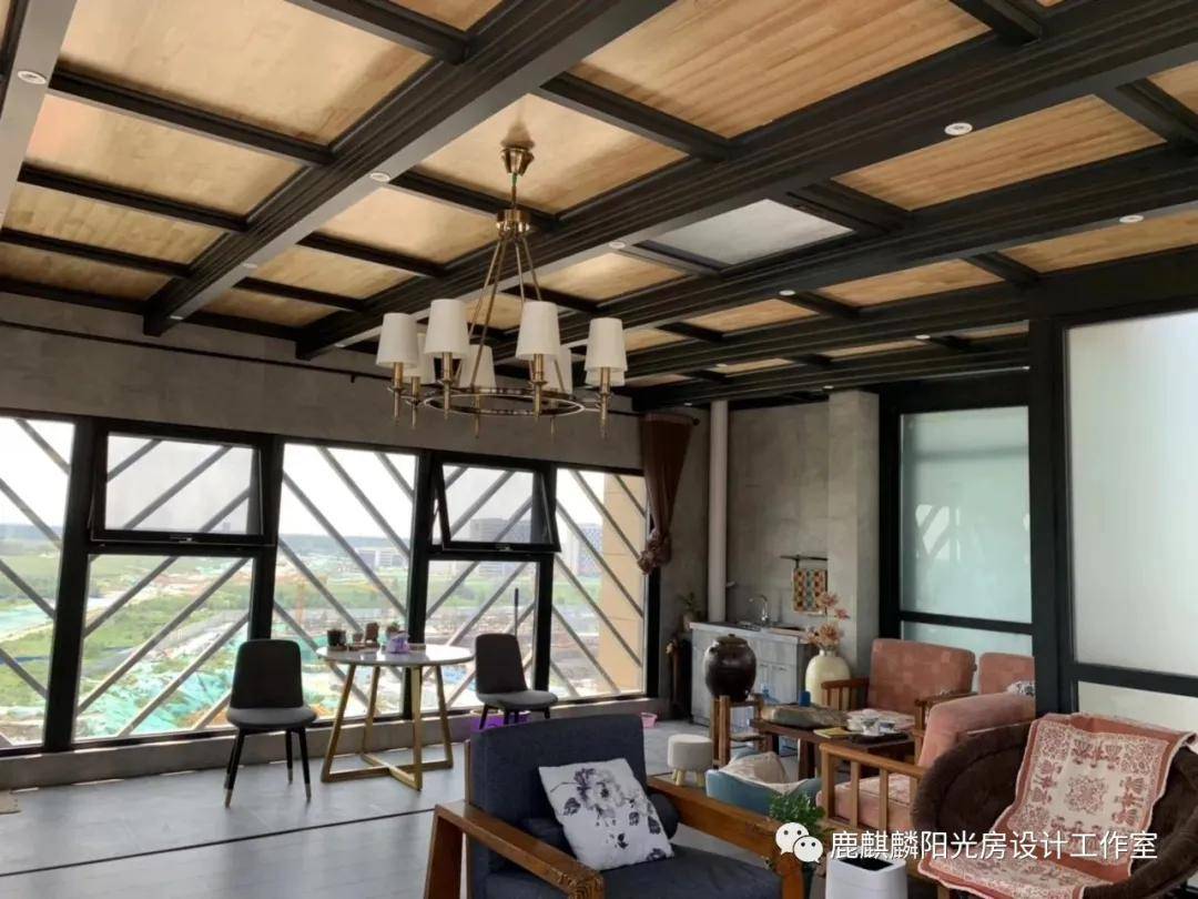 洛阳别墅封露台，怕晒怕热，就用这种钢结构水泥板实顶阳光房工期快