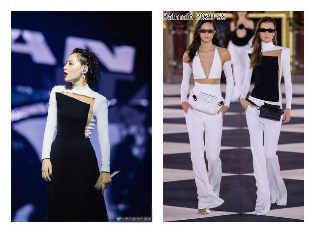 白冰|公演穿啥?白冰“卫生纸”裙是大牌新款,钟丽缇定制设计货不对板