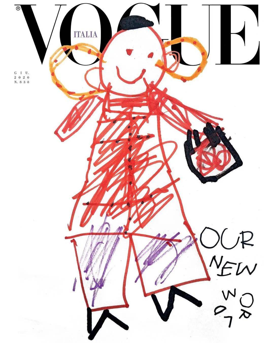 儿童插画登上时尚杂志vogue封面