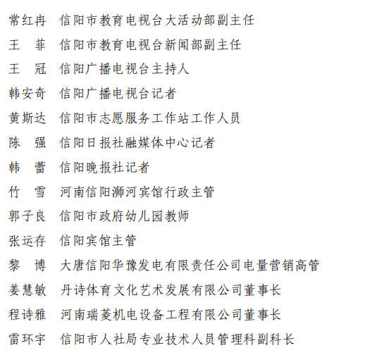 信阳市这些集体,个人上榜!有你认识的吗?