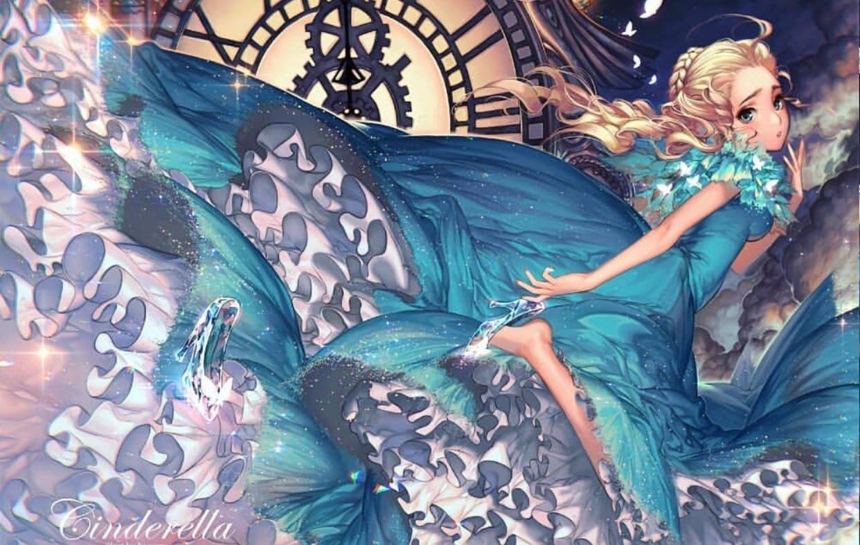 原创绚丽立体画风,遇上迪士尼公主,小美人鱼天上飞,艾莎女王在发光