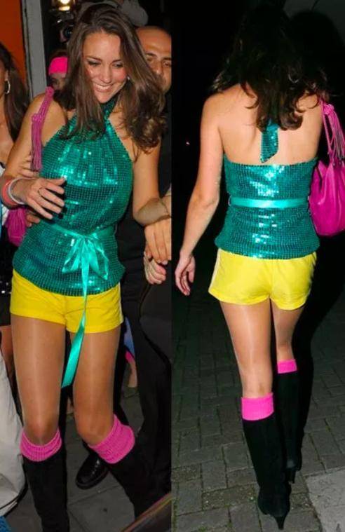 造型|反差太大!贤淑凯特年轻时也爱泡夜店,王妃穿缎面吊带裙太性感