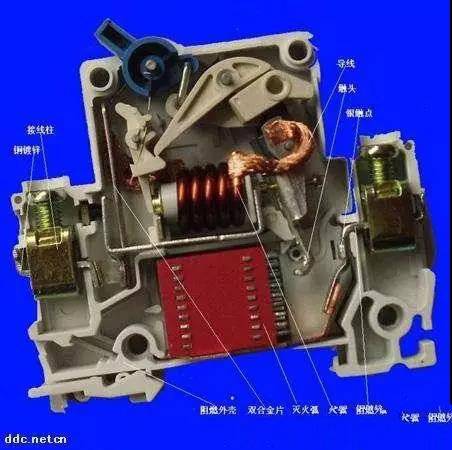 原创一分钟学习空气开关断路器的结构和原理附带接线图