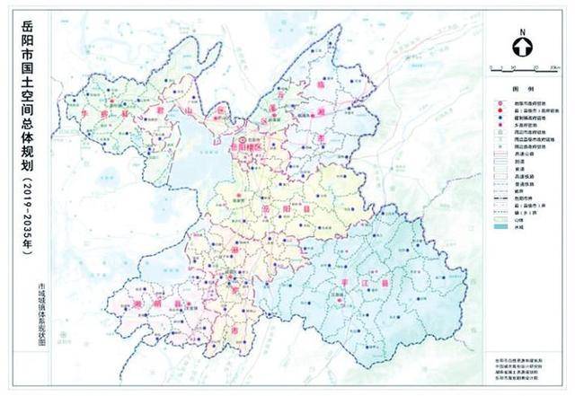 岳阳2035年城市规划图,大岳阳2025规划 《岳阳市国土空间总体规划(2019-2035年)》暨《一湖两岸城市设计》