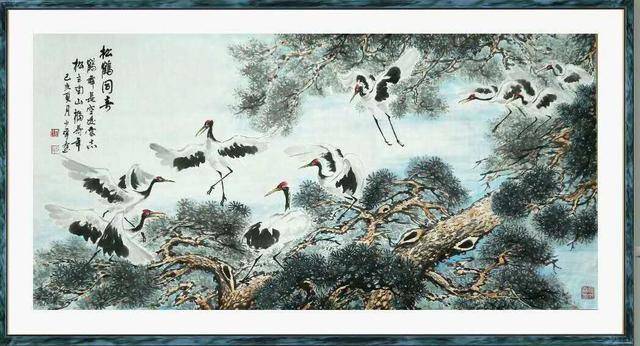 【最安値挑戦】 当代擅长画鹤的画家长春斋名家刘少伟仙鹤系列作品赏析_先生 小物入れ
