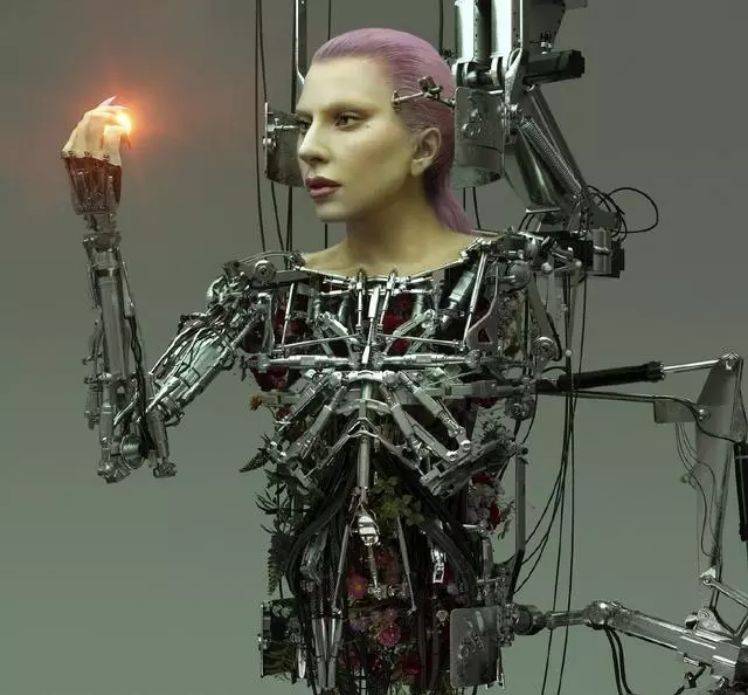 ladygaga变身半机器人,科技感十足!人机结合在现实中实现了吗?