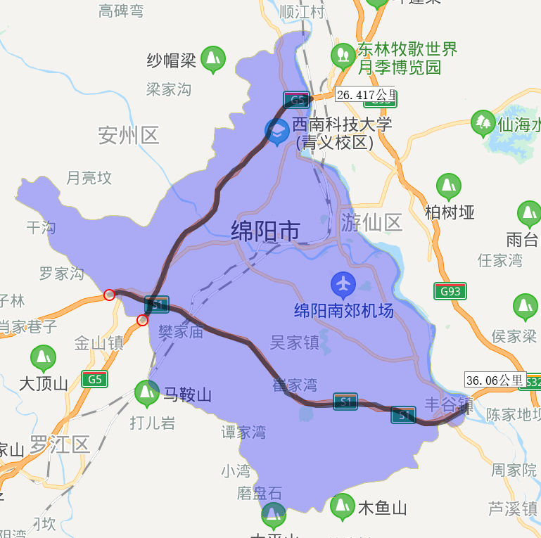 游仙区位于四川盆地西北部地区,是绵阳市的主城区之一,是绵阳市的经济