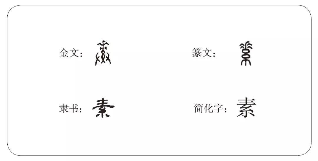 "素"字的字形演变