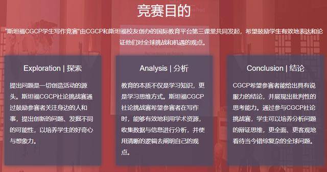斯坦福|捷报|老查留学长线规划学子成功晋级斯坦福CGCP写作竞赛总决赛！