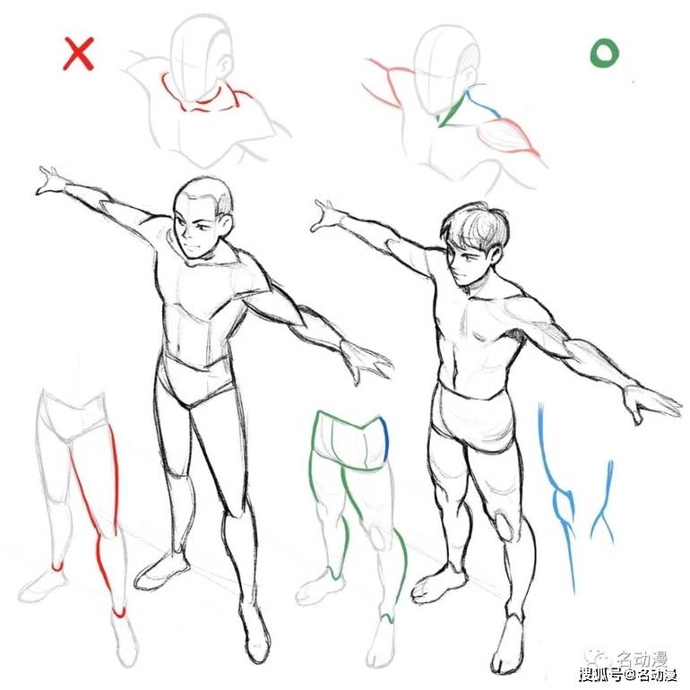 绘画人体时常见的几个误区_透视
