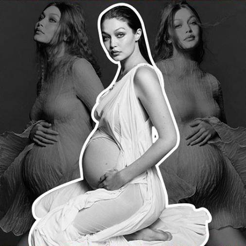 吉吉·哈迪德|Gigi性感孕妇写真曝光，合作希腊设计师湿身女神造型美艳动人