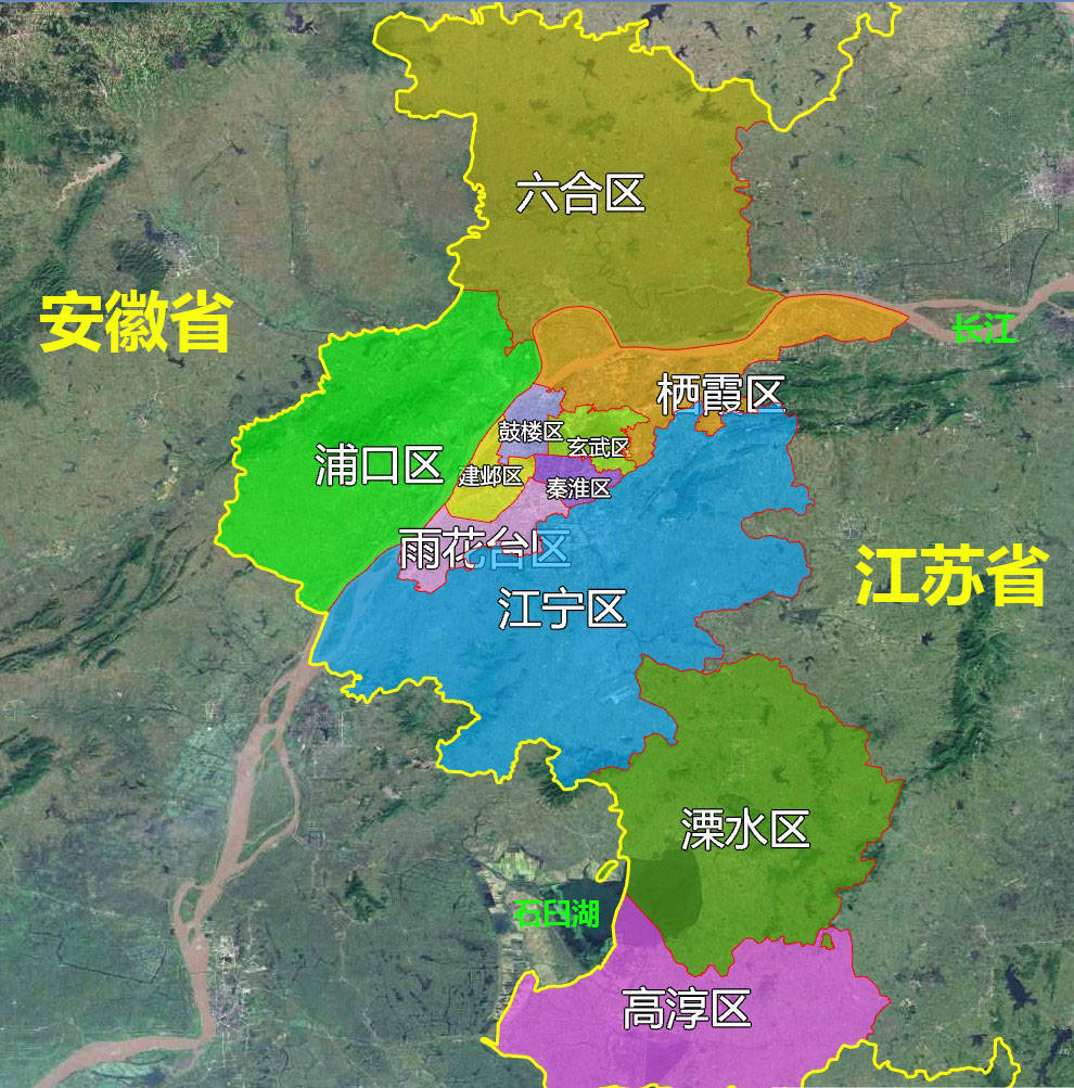 原创13张地形图,快速了解江苏省南京各市辖区