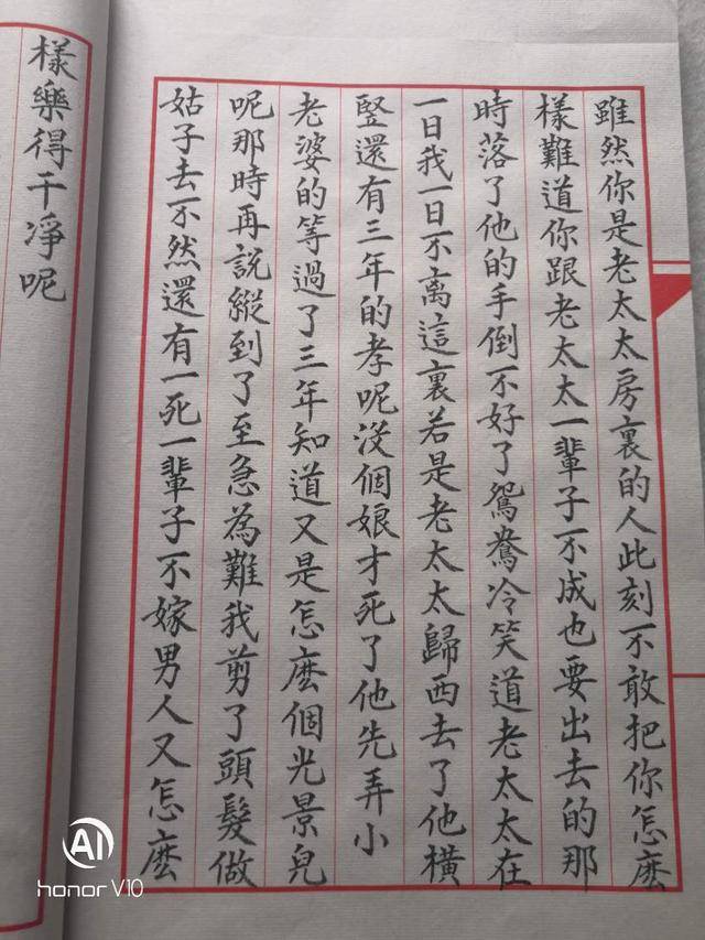 杨微臣手抄《红楼梦》部分章节书法作品欣赏(一)
