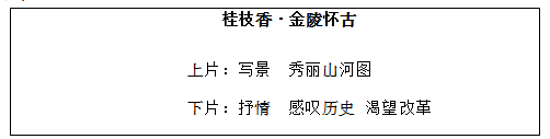 2020湖南教师考试面试指导桂枝香金陵怀古教学设计