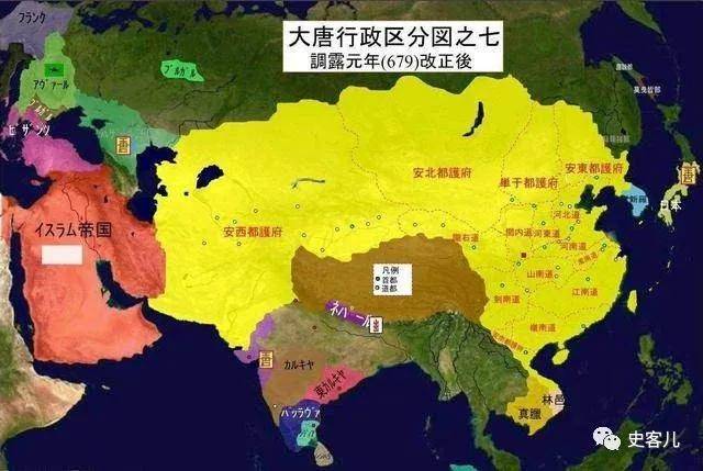 日本人绘制的唐朝地图