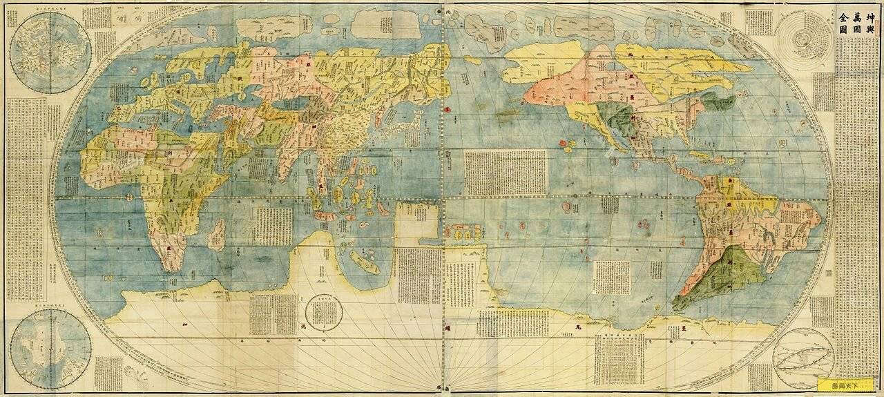 领先与西方世界的《大明混一图》虽然绘制出了较为真实的地理形状