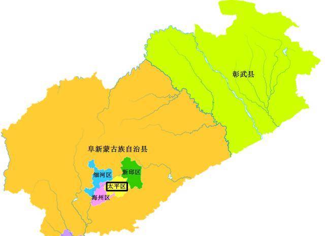 中国辽宁省阜新市行政区划地图如下所示,这种奇特的结构.
