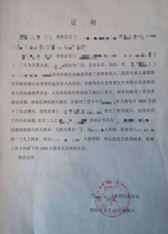导致其承担了巨额还款责任,造成家庭生活十分困难