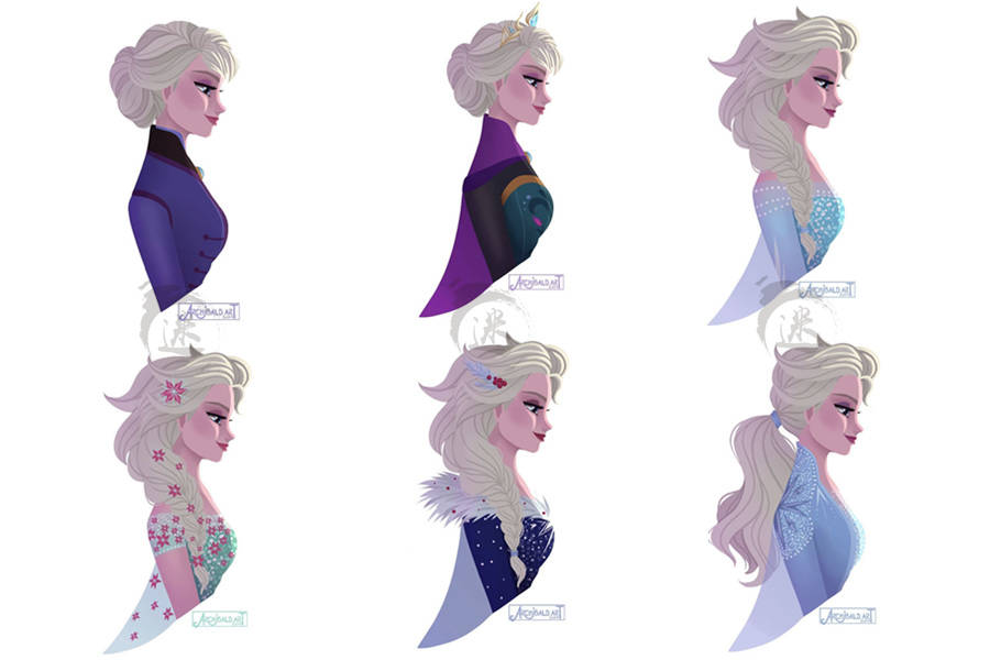 造型|迪士尼公主的“造型变化”，哪位拥有八套造型？艾莎逐渐变成熟
