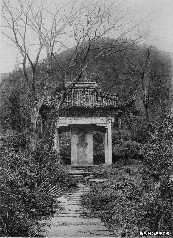 1906年浙江绍兴大禹陵老照片,珍贵的兰亭序拓本