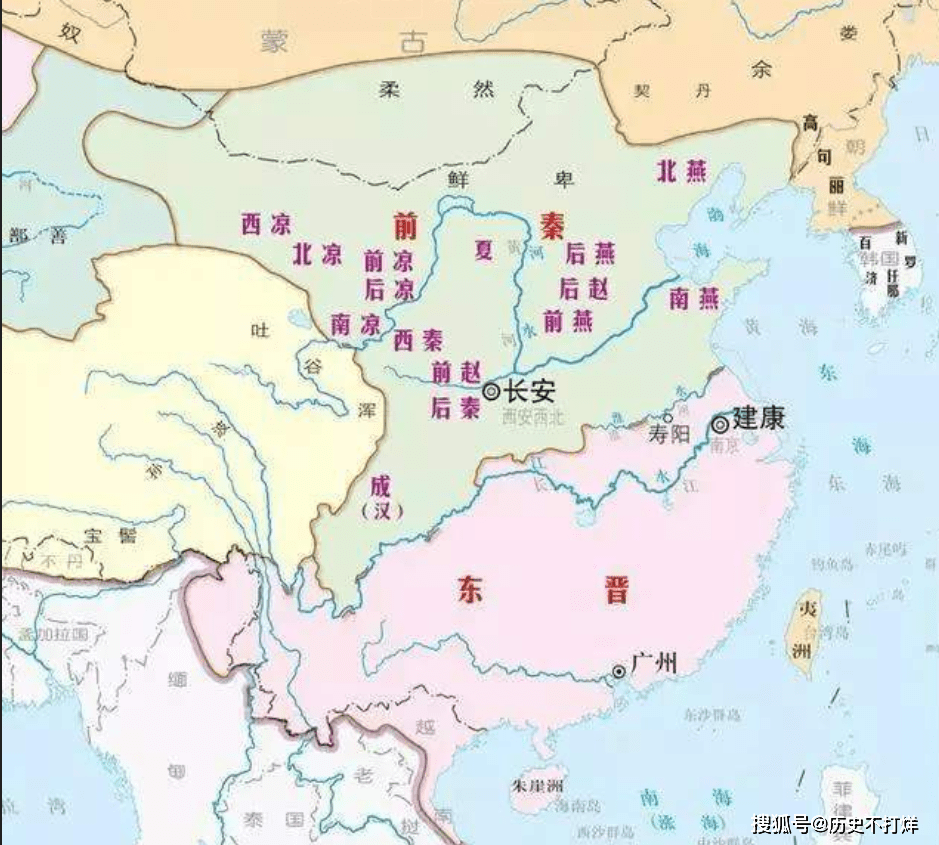 东晋人口分布图_前秦和东晋势力分布图