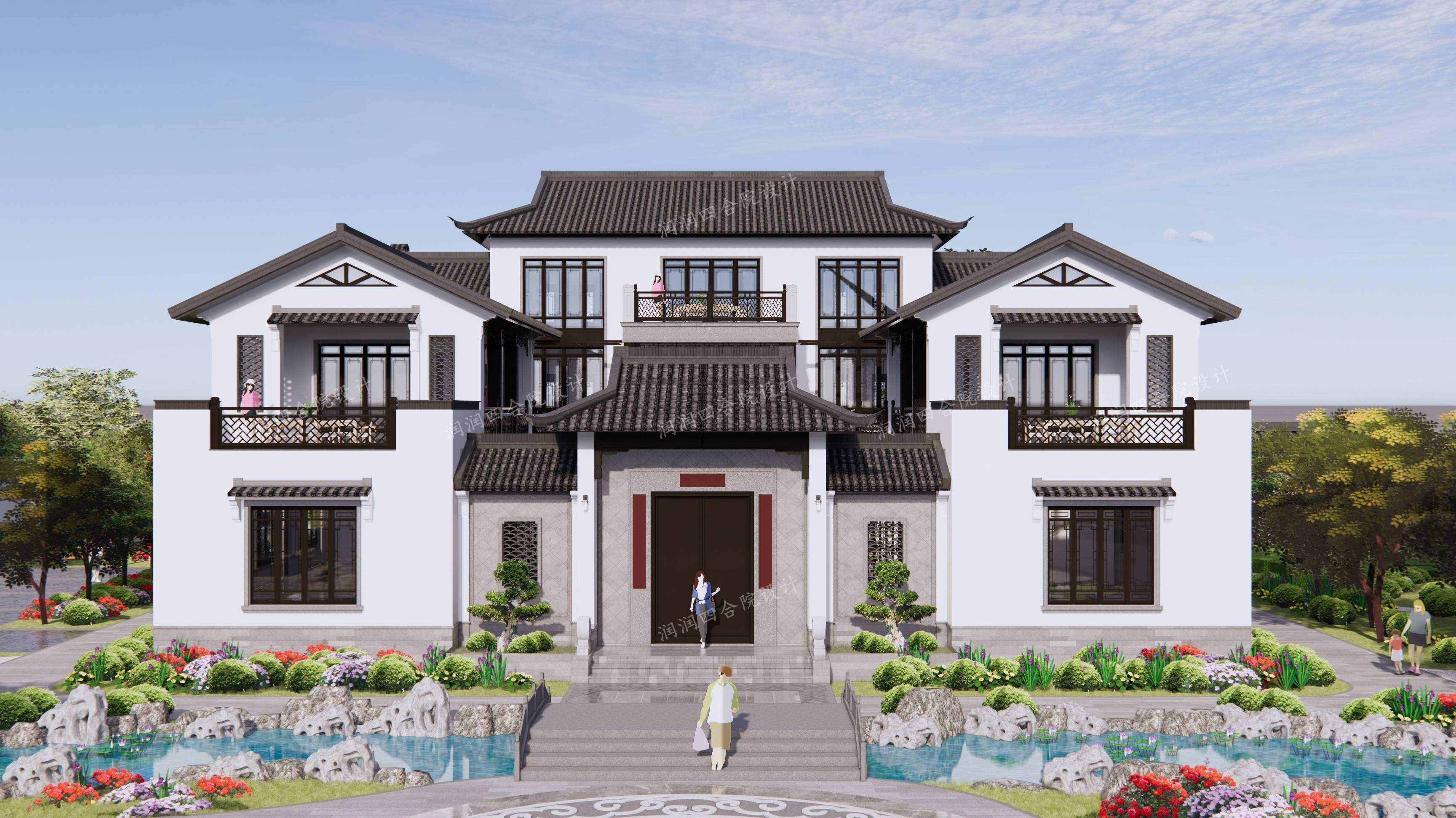 湖南三层苏式园林四合院乡村自建房,已投建——润润四合院设计刘鹰作品-搜狐大视野-搜狐新闻