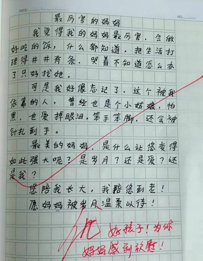 小学生写关于妈妈的作文 老师看了很感动 妈妈看了很欣慰 小孩子