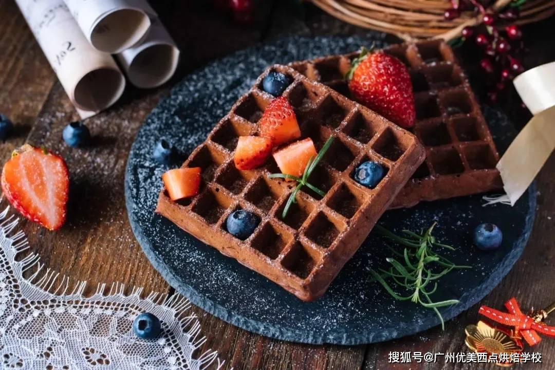 优美西点の可可糯米华夫饼,花样与营养兼容的甜点