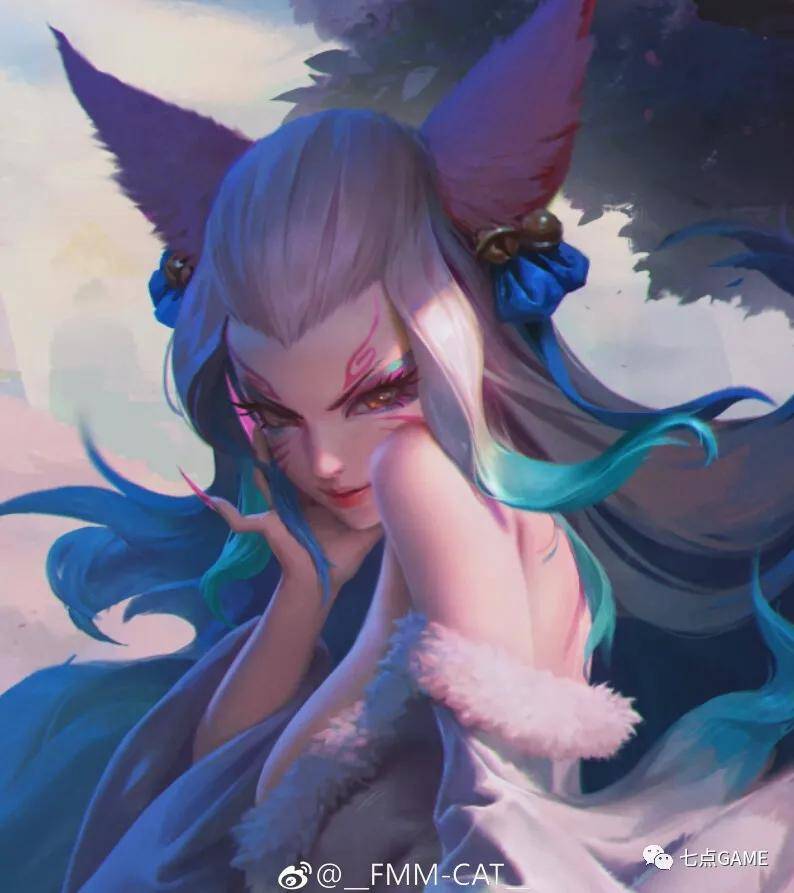 开屏暴击这个阿狸有点野主攻美宣的英雄联盟签约画师7game