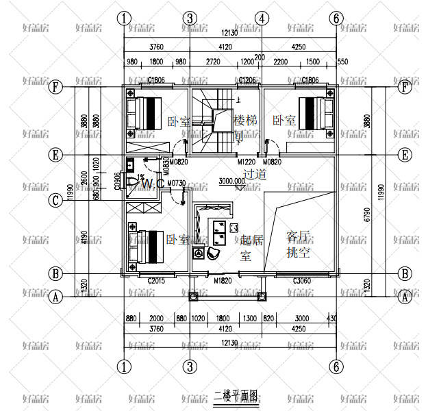 乡村别墅户型图及效果图