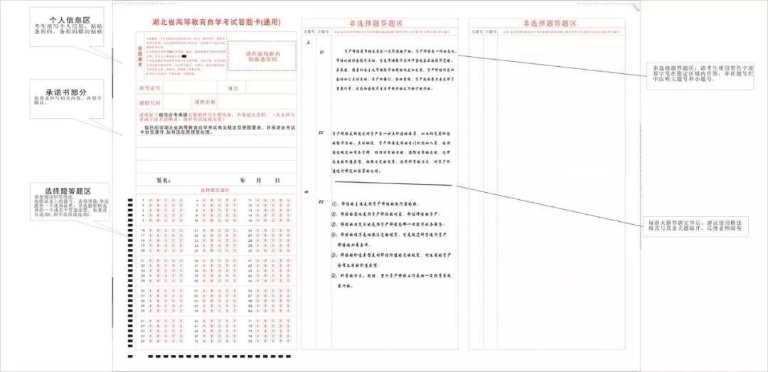 揭秘:自考试卷批改套路,答题卡样式,以及常见丢分点