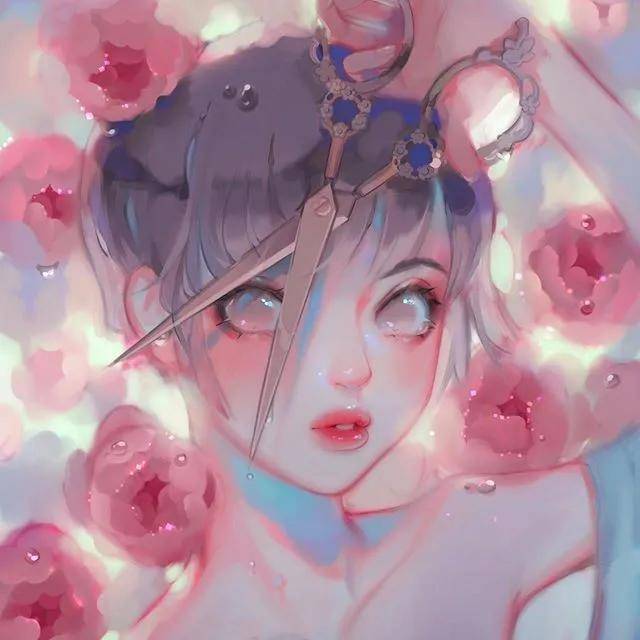 「cg原画插画教程」画风唯美自带仙气动漫少女作品