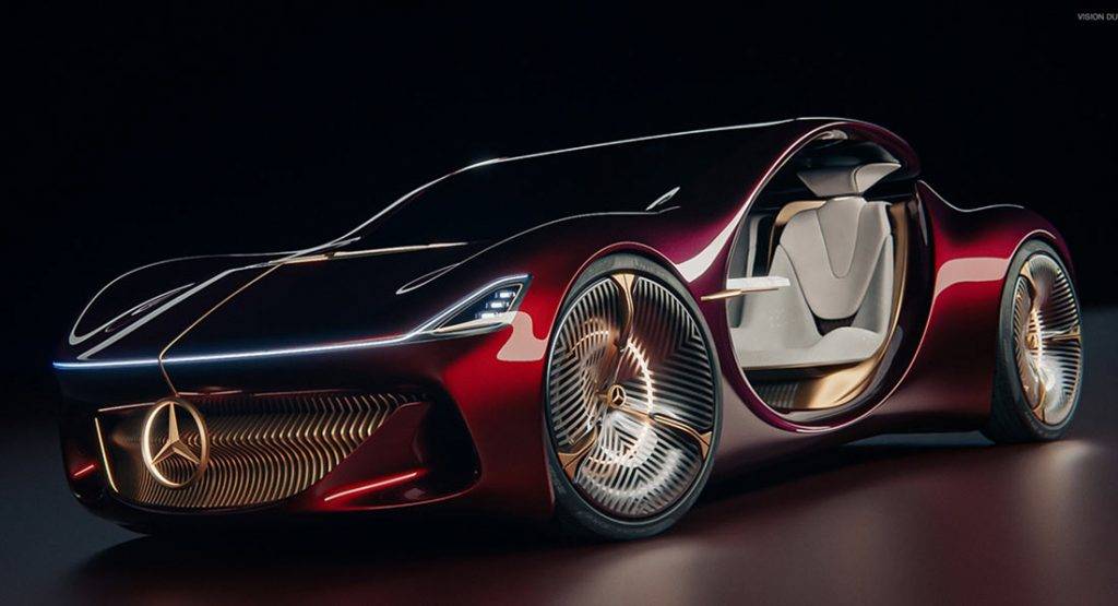 奔驰vision duet未来概念车,一款自动驾驶的三座豪华旅行车